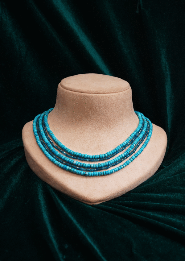 Turquoise - silver -necklace